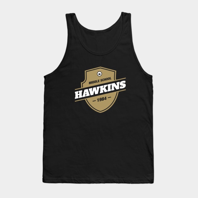 Hawkins Stranger Things Retro Middle School Tank Top by turbopower